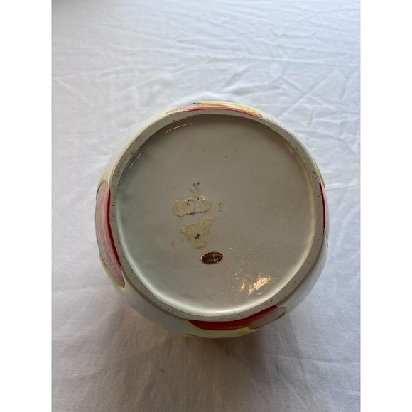 Vintage Halloween Candy Corn 10 X7 Ceramic Treat Bucket Pail Ghost Home Decor - Picture 7 of 7